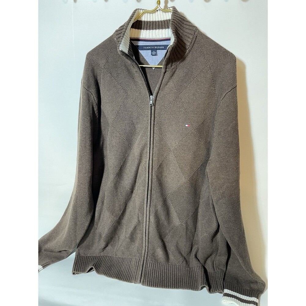 Tommy Hilfiger Knit Zip Up Sweater Men’s Sz XXL #0480
